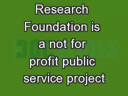 Gilani Research Foundation is a not for profit public service project