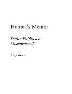 Homer’s Mentor