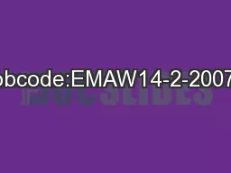 ElsevierAMSCh33-I044980Jobcode:EMAW14-2-20071:13p.m.Page:700Trimsize:1