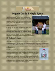 Organic Grade B Maple Syrup