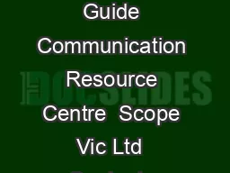 Clear Written Communications The Easy English Style Guide Communication Resource Centre  Scope Vic Ltd  Contents Section   About Easy English 