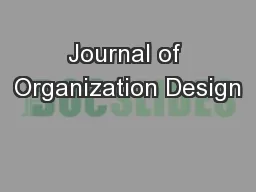 Journal of Organization Design