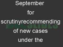 Minutes of the Meeting of the Screening Committee meeti ng held on  th and  th September  for scrutinyrecommending of new cases under the sche me of grant in aid to Voluntary Organizations working for