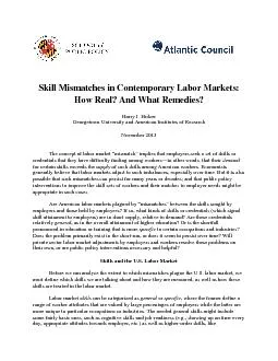 Skill Mismatches in Contemporary Labor Markets: How Real? And What Rem