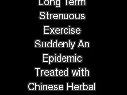   Chinese Medicine Times Volume  Issue  Spring  Case Study Stopping Long Term Strenuous