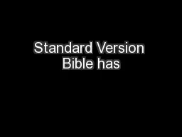 Standard Version Bible has