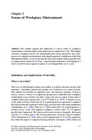 Chapter2FormsofWorkplaceMistreatmentAbstractThischapterexploresthede