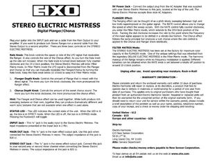 STEREO ELECTRIC MISTRESS