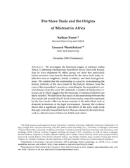 TheSlaveTradeandtheOriginsofMistrustinAfricaNathanNunn