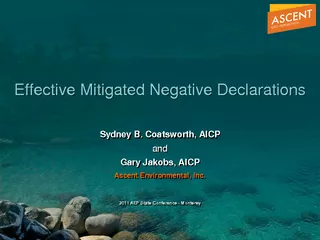 Effective Mitigated Negative Declarations