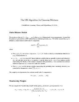 NotesontheEMAlgorithmforGaussianMixtures:CS274A,ProbabilisticLearning2