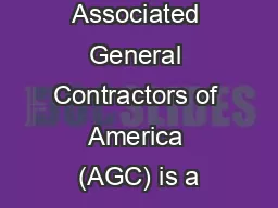 The Associated General Contractors of America (AGC) is a
