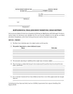 Florida Supreme Court Approved Family Law Form 12.993(b), Supplemental