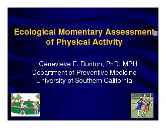 Ecological Momentary Assessment of Physical Activity
