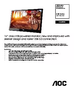 16” class USB powered monitor,
