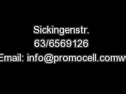 Sickingenstr. 63/6569126 HeidelbergEmail: info@promocell.comwww.promoc