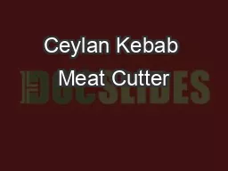 Ceylan Kebab Meat Cutter