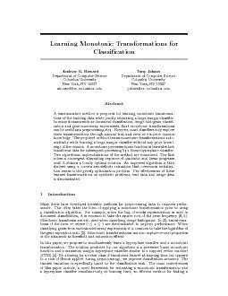 LearningMonotonicTransformationsforClassication