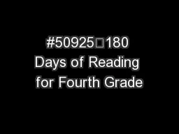 #50925—180 Days of Reading for Fourth Grade