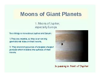 Moons of Giant Planets