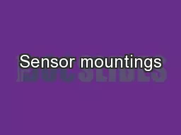 Sensor mountings