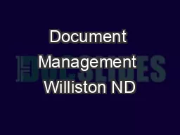 Document Management Williston ND
