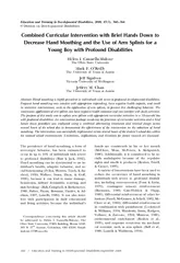 CombinedCurricularInterventionwithBriefHandsDowntoDecreaseHandMouthing