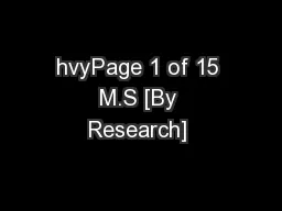 hvyPage 1 of 15 M.S [By Research] 