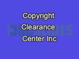 Copyright Clearance Center Inc