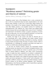 • 79 •“Murderous women”? Rethinking gender and