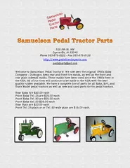 Pedal Tractor Parts