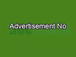 Advertisement No