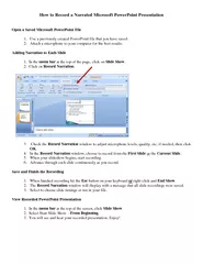 How to Record a Narrated Microsoft PowerPoint Presentation