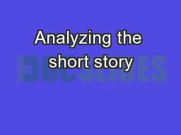 Analyzing the short story