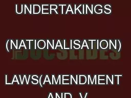 TTHE  TEXTILE  UNDERTAKINGS  (NATIONALISATION)  LAWS(AMENDMENT  AND  V