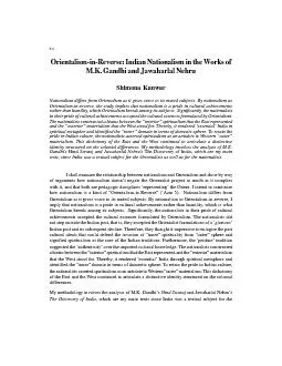 PANJAB UNIVERSITY RESEARCH JOURNAL (AROrientalism-in-Reverse: Indian N
