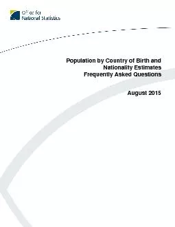 Population by Country of Birth and