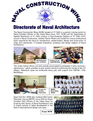 The Naval Construction Wing (NCW) located at IIT Delhi is a premier tr