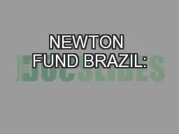 NEWTON FUND BRAZIL: