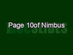 Page 10of Nimbus™ User Manual Rev. 11