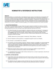 NOMINATOR & REFERENCE INSTRUCTIONS