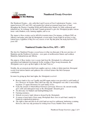 Numbered Treaty Overview: page 1 of 8  Numbered Treaty Overview    The