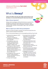 Literacy and NumeracySupporting your childWhat is