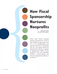 Fall 2005How FiscalNurturesNonprofits