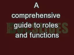 A comprehensive guide to roles and functions