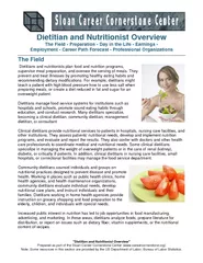 Dietitian and Nutritionist Overview
