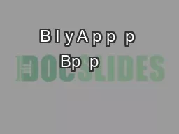 B I y A p p  p Bp  p    