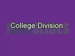College Division.