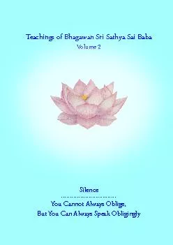 Teachings of Bhagawan Sri Sathya Sai Baba