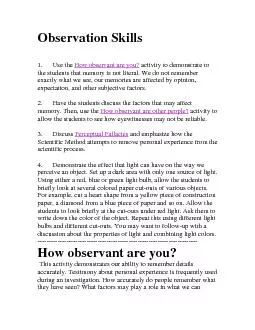 1. Use the How observant are you?